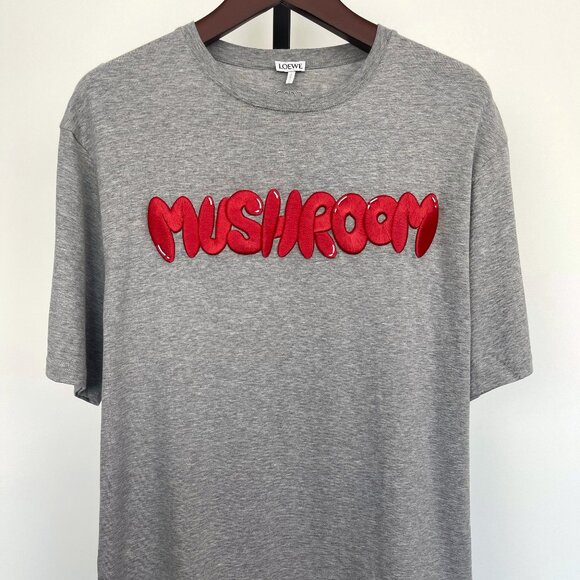 Loewe: RARE Embroidered Mushroom Shroom Psychedelic T Shirt FW23 - Picture 1 of 14